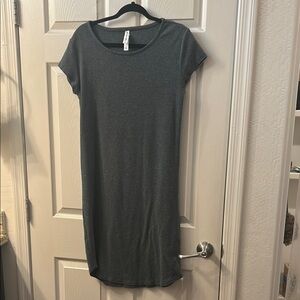 Gray Short Sleeve Dress